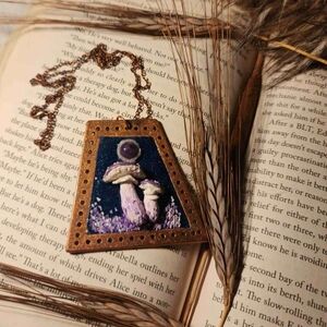 Bohemian Mushroom Pendant Necklace